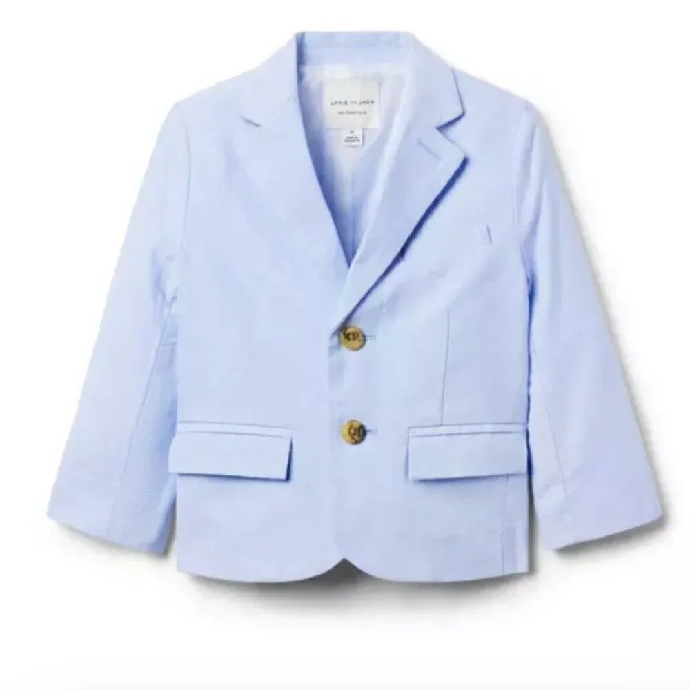 Janie and Jack 10004968 Blue tailored oxford blazer NWT